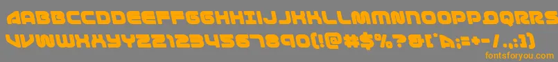 1stenterprisesleft Font – Orange Fonts on Gray Background