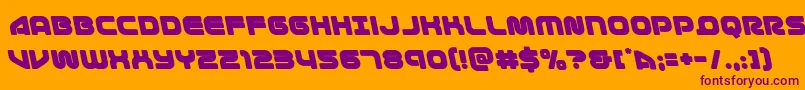 1stenterprisesleft Font – Purple Fonts on Orange Background