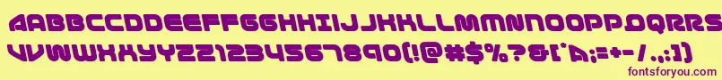 1stenterprisesleft Font – Purple Fonts on Yellow Background