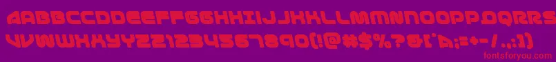 1stenterprisesleft-Schriftart – Rote Schriften auf violettem Hintergrund