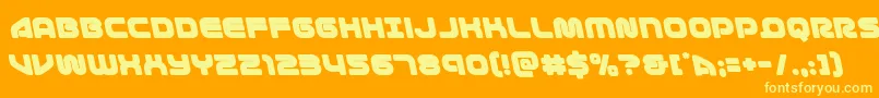 1stenterprisesleft Font – Yellow Fonts on Orange Background