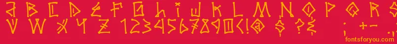 ElBarrio11 Font – Orange Fonts on Red Background