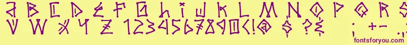 ElBarrio11 Font – Purple Fonts on Yellow Background