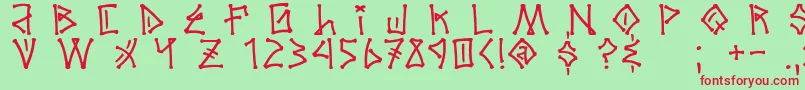 ElBarrio11 Font – Red Fonts on Green Background