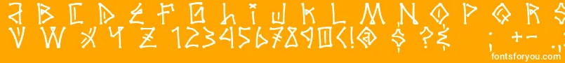 フォントElBarrio11 – オレンジの背景に白い文字