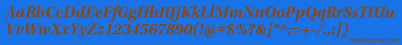 UtopiastdBoldsubhit Font – Brown Fonts on Blue Background