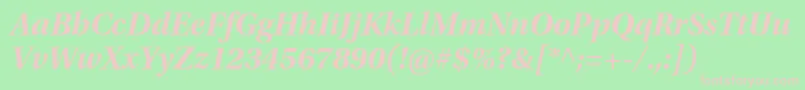 UtopiastdBoldsubhit Font – Pink Fonts on Green Background