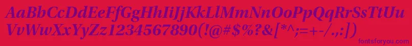 UtopiastdBoldsubhit Font – Purple Fonts on Red Background