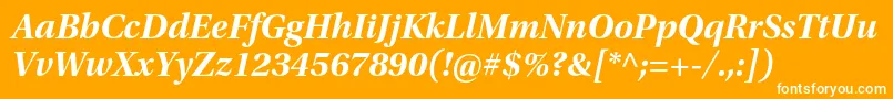 UtopiastdBoldsubhit Font – White Fonts on Orange Background