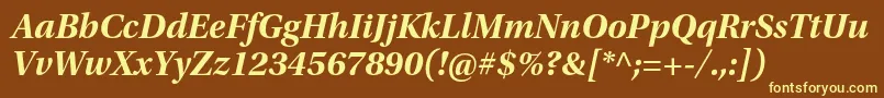 UtopiastdBoldsubhit Font – Yellow Fonts on Brown Background