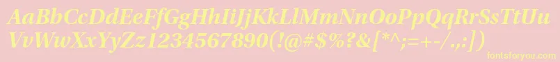 UtopiastdBoldsubhit Font – Yellow Fonts on Pink Background