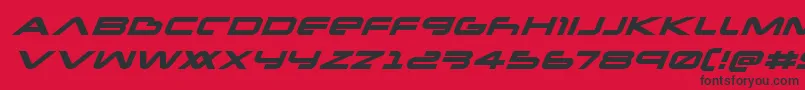 Newmarsexpandital Font – Black Fonts on Red Background