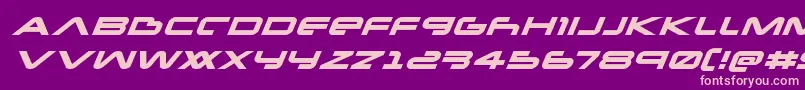 Newmarsexpandital Font – Pink Fonts on Purple Background