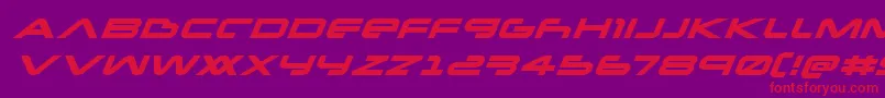 Newmarsexpandital Font – Red Fonts on Purple Background