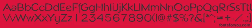 NapoliantiqueRegular Font – Black Fonts on Red Background