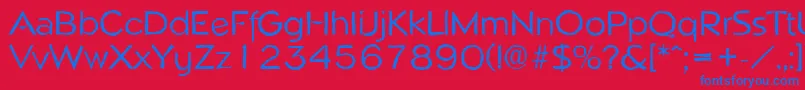 NapoliantiqueRegular Font – Blue Fonts on Red Background