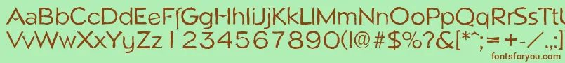 NapoliantiqueRegular Font – Brown Fonts on Green Background