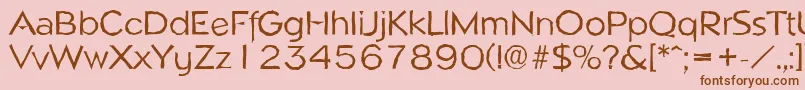 NapoliantiqueRegular Font – Brown Fonts on Pink Background