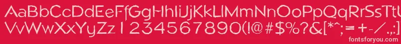 NapoliantiqueRegular Font – Pink Fonts on Red Background