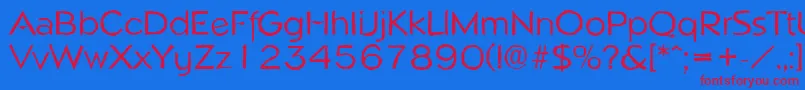 NapoliantiqueRegular Font – Red Fonts on Blue Background