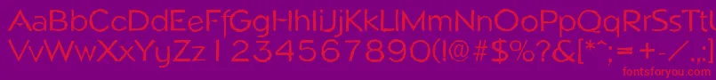 NapoliantiqueRegular Font – Red Fonts on Purple Background