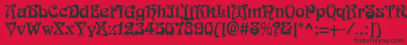 fuente Funk1 – Fuentes Negras Sobre Fondo Rojo