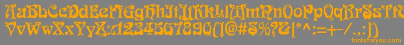 Funk1 Font – Orange Fonts on Gray Background