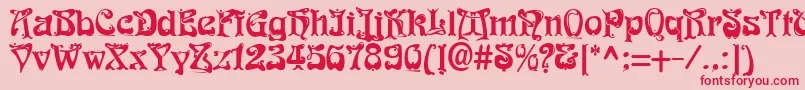 Funk1 Font – Red Fonts on Pink Background