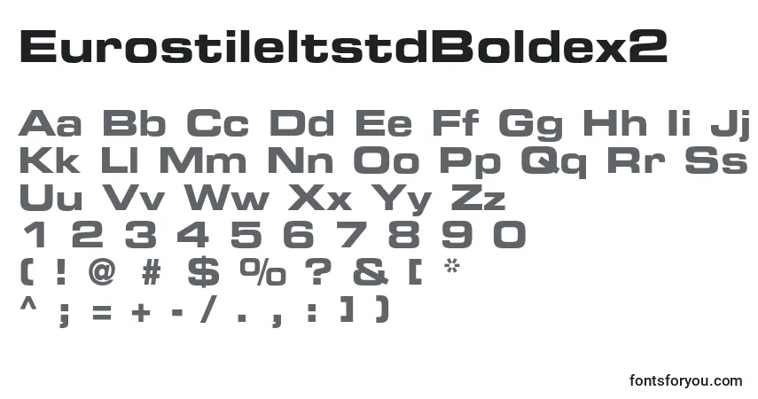 Fuente EurostileltstdBoldex2 - alfabeto, números, caracteres especiales