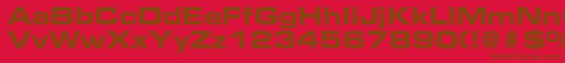 EurostileltstdBoldex2 Font – Brown Fonts on Red Background