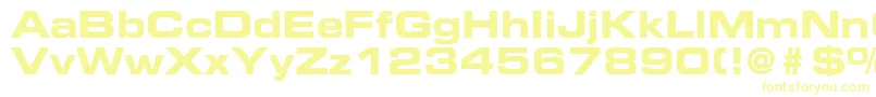 EurostileltstdBoldex2-Schriftart – Gelbe Schriften auf weißem Hintergrund