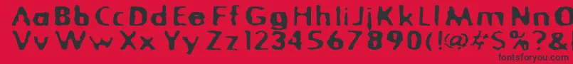 Blurrdwide Font – Black Fonts on Red Background