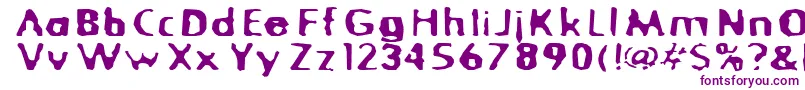 Blurrdwide Font – Purple Fonts on White Background