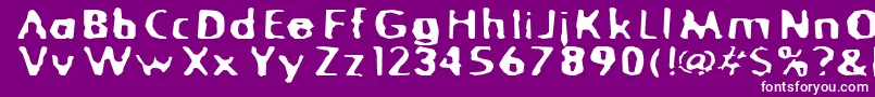 Blurrdwide Font – White Fonts on Purple Background