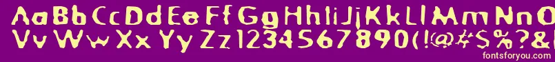 Blurrdwide Font – Yellow Fonts on Purple Background