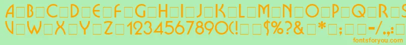 BriocheDisplayCapsSsi Font – Orange Fonts on Green Background