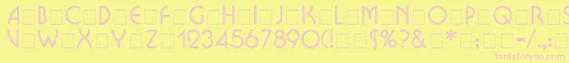 BriocheDisplayCapsSsi Font – Pink Fonts on Yellow Background