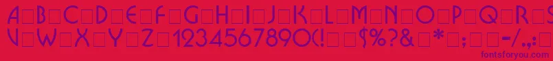 BriocheDisplayCapsSsi Font – Purple Fonts on Red Background