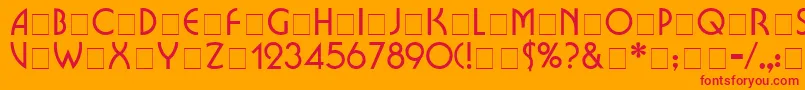 BriocheDisplayCapsSsi Font – Red Fonts on Orange Background