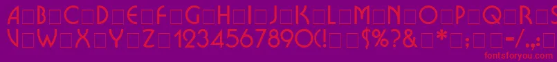 BriocheDisplayCapsSsi Font – Red Fonts on Purple Background