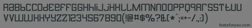 フォントButterbellyRegular – 黒い文字の灰色の背景