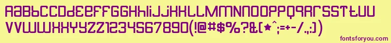 ButterbellyRegular Font – Purple Fonts on Yellow Background