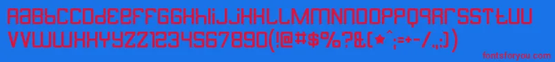 ButterbellyRegular Font – Red Fonts on Blue Background
