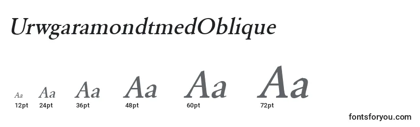 UrwgaramondtmedOblique Font Sizes