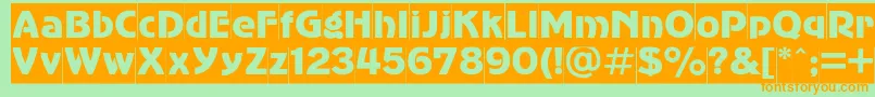 Advergothiccameoc Font – Orange Fonts on Green Background