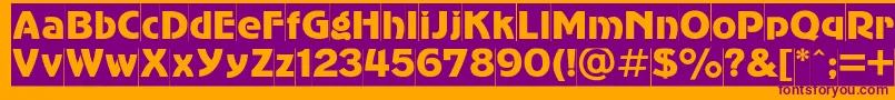 Advergothiccameoc Font – Purple Fonts on Orange Background