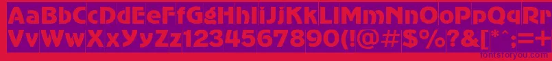 Advergothiccameoc Font – Purple Fonts on Red Background