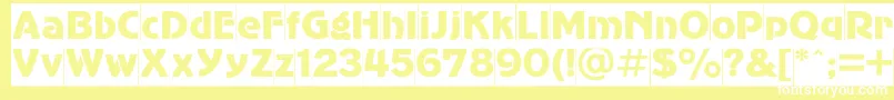 Advergothiccameoc Font – White Fonts on Yellow Background