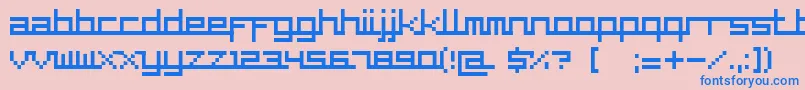 Шрифт SupercarCyr – синие шрифты на розовом фоне