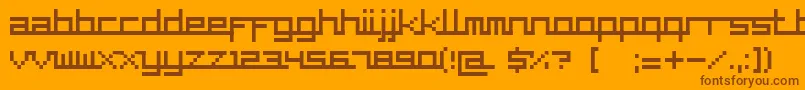 SupercarCyr Font – Brown Fonts on Orange Background